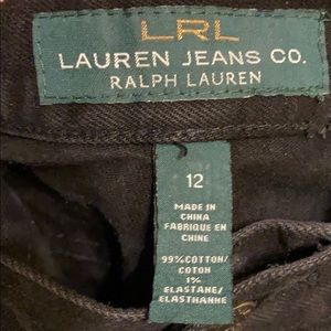 RL black denim skirt